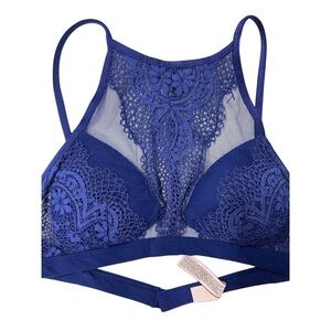 Victoria's Secret Blue Lace Mesh Bra
